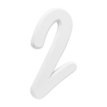 Imagem de Número Residencial Para Casa 2 Branco 3D 22cm