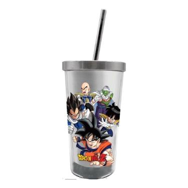 Imagem de Copo c/Canudo 450ml Eco Saiyan Team ZC 10023576