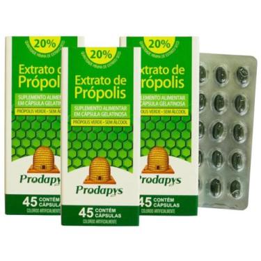 Imagem de Própolis Verde - Suplemento Alimentar 45 Cápsulas Kit Com 3 - Prodapys