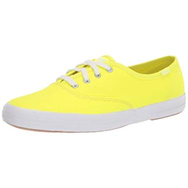 Imagem de Keds Tênis feminino de lona Champion, Amarelo neon, 10