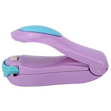 Imagem de Mini Saco de Plástico Selador de Calor Portátil,Mini Seladora de Saco, Máquina de Selagem por Calor Elétrica Seladora de Impulso para Sacos de Chips(Purple)