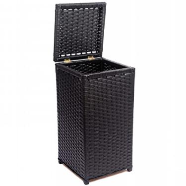 Imagem de Cesto De Roupa Fibra Sintética 45 Litros Roupeiro 30x30x60 (Marrom Argila)
