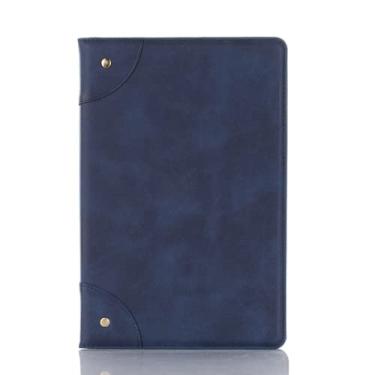 Imagem de ZiEuooo Capa protetora de couro retrô requintada para tablet Samsung Galaxy Tab S3 S4 S5e S6 Lite S7 Plus FE A7 Lite A 8.0 A 10.5 A 10.1 polegadas (azul, Tab A7 10.4 2020 T500 T505)