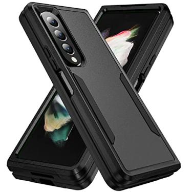 Imagem de Capa dobrável de proteção dura fosca para Samsung Galaxy Z Fold 4 5G Fold4 Zfold4 Capa anti-choque para Samsung Z Fold 4, preta, para Samsung Z Fold 4