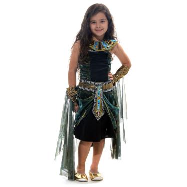 Imagem de Fantasia Cleópatra Preta Infantil com Bracelete e Cinto
 P