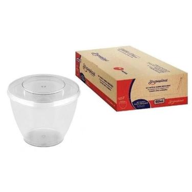 Imagem de Potes Acrilico Redondo Lacre 150Ml Cristal Strawplast C/240