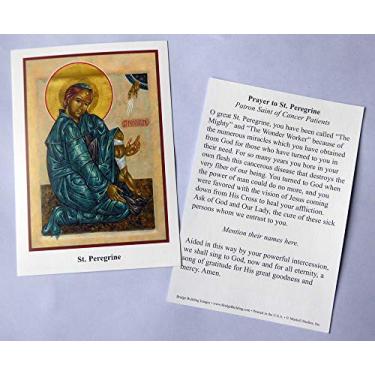 Imagem de Cartão de oração de São Peregrino / Oração para pacientes com câncer - Conjunto de 100