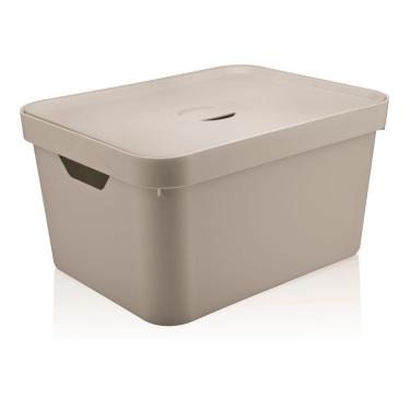 Imagem de Caixa Organizadora Com Tampa Bege Marca Ou 46X36X24 Cm