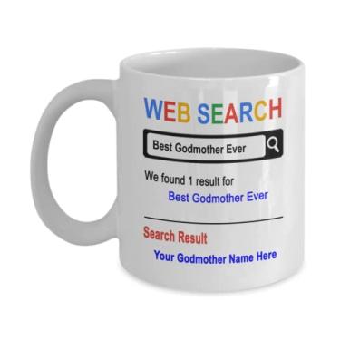 Imagem de Caneca de madrinha personalizada, melhor caneca de madrinha, caneca de madrinha, presentes de madrinha, presente para madrinha de madrinha, ideia de presente de cesta de natal de aniversário de madrinha, caneca personalizada de madrinha