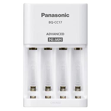 Imagem de Carregador de bateria Panasonic BQ-CC17SBA eneloop Advanced Individual com 4 luzes indicadoras de carga LED, branco