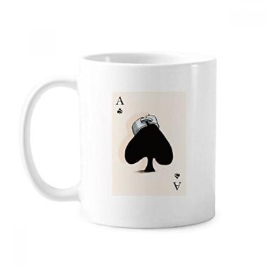 Imagem de Spade A Caneca Padrão de Cartas de Baralho Cerâmica Copo de Porcelana Café Louça