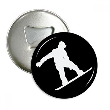 Imagem de Esporte Jumping Skateboarding Abridor de garrafas Ímã de geladeira Emblema multifuncional