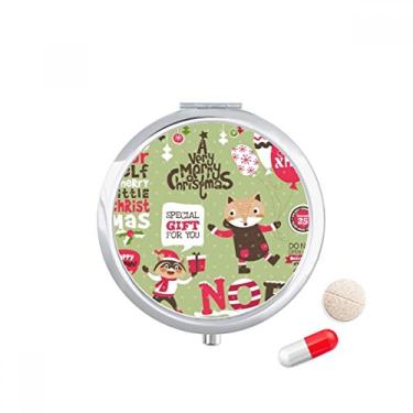 Imagem de Caixa de comprimidos de Natal Animal Feliz Natal Bolso Caixa de Armazenamento de Remédios Dispensador de Recipiente