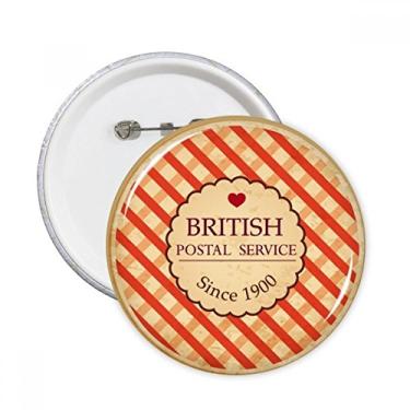 Imagem de Checked UK London Britian Carimbo Redondo Pinos Emblema Botão Decoração Acessório 5 peças