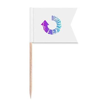 Imagem de Marcadores de palito de dente com linhas repetidas para marcação de palito, comida de bolo de festa, placa de queijo