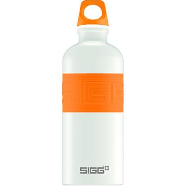 Imagem de Sigg Garrafa de água CYD Pure Touch, branca/laranja, 0,6 L