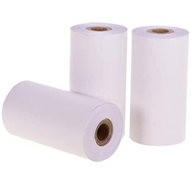 Imagem de LUGU Papel térmico em b nco b nco Rolo de papel de 10 anos de longa du ção Sem BPA 57 * 30 mm (2,17 * 1,18 pol) 3 rolos compatíveis com a impresso térmica