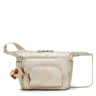 Imagem de Kipling Erica Crossbody feminino, Jetset Traveller, bolsa pequena, bolsa de poliéster, ouro estrelado metálico, Ouro estrelado, metálico, 10.5''L x 7.25''H x 5.75''D