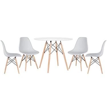 Imagem de Loft7, Kit - Mesa Eames 90 cm + 4 cadeiras Eames Dsw