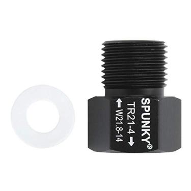 Imagem de Adaptador de cilindro de refrigerante, conversor adaptador de regulador de tanque de CO2 rosca fêmea para rosca macho W21.8-14, acessórios para refrigerante - preto