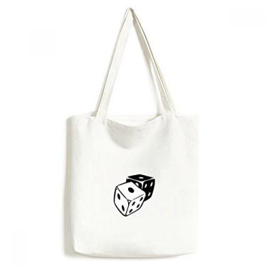 Imagem de Cassino de dados preto e branco ilustração sacola sacola de compras bolsa casual bolsa de mão