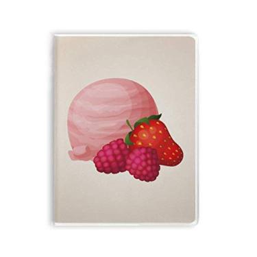 Imagem de Diário de capa macia para caderno com bola de sorvete rosa da Strawberry Grape