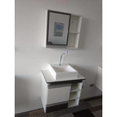 Imagem de Gabinete Para Banheiro Com Pia Cuba E Espelheira 100% Mdf - Rino Móvei