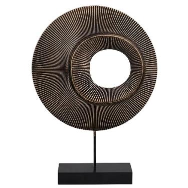 Imagem de Enfeite Escultura Abstrata Dourada 36x25x6cm Decoracao Redon