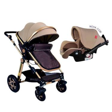 Imagem de Kit 3Em1 Carrinho de Bebê 4 Rodas + Bebê Conforto