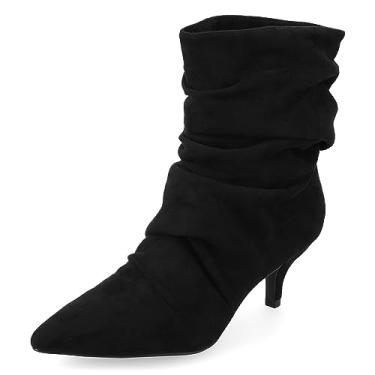 Imagem de Journee Collection Botinha Ankle Boots e Botas Femininas, Preto, 6.5