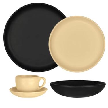 Imagem de Aparelho de Jantar Romanha Copparo 20 peças (Preto e Areia)