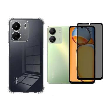 Imagem de Kit Capa Case Capinha e Película Privacidade Para Redmi 13c