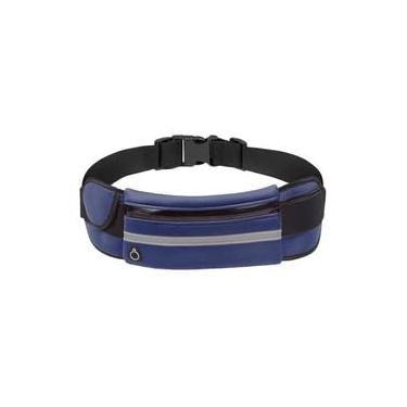 Imagem de Pochete Porte Celular Esportiva Corrida Garrafa Documento Cinta Fitness Cores Azul ou Verde Claro.
