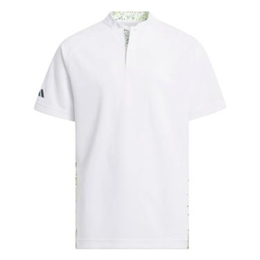 Imagem de adidas Camisa polo esportiva para meninos, branca, GG