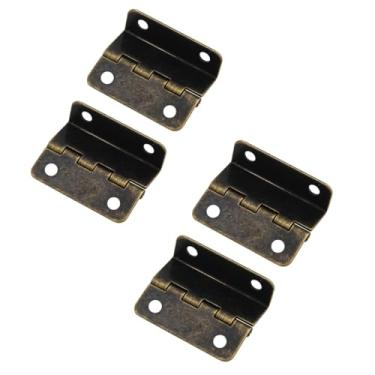 Imagem de SENRISE Dobradiças de Bronze Antigo, 4 Peças Decorativas, 3 Dobradiças Dobráveis para Porta, Armário, Móveis, Baú de Joias Vintage