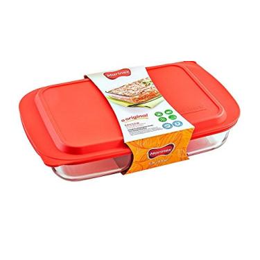 Imagem de Refratário Lasanheira Retangular 5,3 Litros Assadeira Funda Marinex c/Tampa - 105250