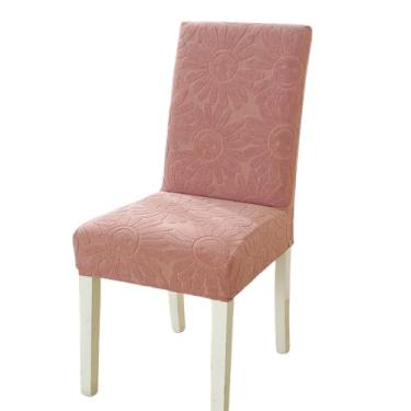 Imagem de Capa de cadeira tamanho universal barato capas de cadeira casa assento sala cadeiras capas para jantar em casa, rosa, 1 peça