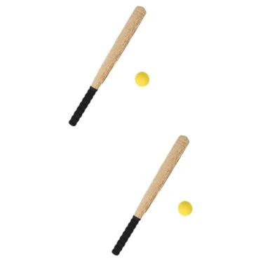 Imagem de Milisten 2 Conjuntos eva taco de beisebol brinquedos para crianças brinquedos infantis externos brinquedo de beisebol de treinamento taco de beisebol ao ar livre de madeira