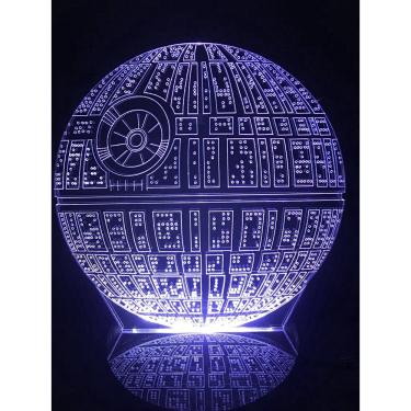Imagem de Luminária 3d Star Wars Estrela Da Morte Acrílico Led Abajur