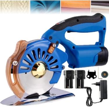 Imagem de Cortador rotativo elétrico sem fio 100/110/125 mm - 5 velocidades ajustáveis, altura de corte 27/32/40 mm, máquina rotativa de corte de tecido, corte de tecido e algodão, 125 mm