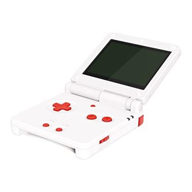 Imagem de eXtremeRate Conjunto completo de botões vermelhos clássicos personalizados para Gameboy Advance SP, botão de substituição A B L R botão liga/desliga volume tecla D-pad para console GBA SP - console não incluído