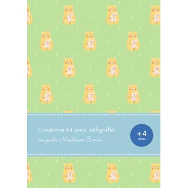 Imagem de Cuaderno A4 para caligrafía con pauta Montessori 8mm: Libreta pauta Montessori 8mm | Caligrafía para niños | 82 páginas pautadas en blanco para escritura
