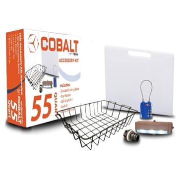 Imagem de Kit de acessórios exclusivos para refrigeradores de cobalto de 25/55 litros (inclui divisória/tábua de corte, cesta, fechadura, luz e plugue) (kit de acessórios de 55 litros)