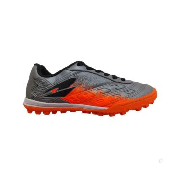 Imagem de Chuteira Society Dray Topfly 392 - Grafite e Laranja - 42-Masculino