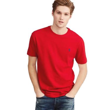 Imagem de Camiseta Ralph Lauren Custom Fit Vermelha-Masculino