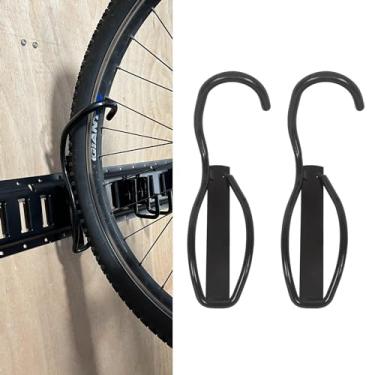 Imagem de porotmotor Ganchos de bicicleta E-Track, suporte de armazenamento de bicicleta resistente montado na parede para E-Track (pacote com 2)