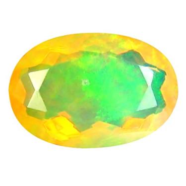 Imagem de 1,71 ct AAA+ Qualidade premium da pedra preciosa corte oval (11 x 7 mm) opala arco-íris não aquecida opala genuína solta