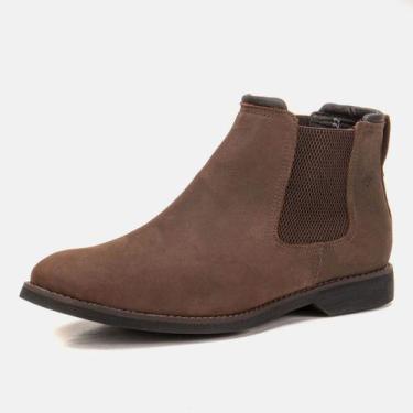 Imagem de Bota Chelsea Masculina Couro Mustang Difranca - 252 - Marrom - Lecas -