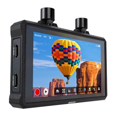 Imagem de Hollyland Mars M1 Enhanced Sistema de Transmissão de Vídeo sem Fio SDI/HDMI, Transmissor, Receptor e Monitor, Alcance de 150m, Latência de 0.08s, Monitor de APP, Ideal para Produção de filmes