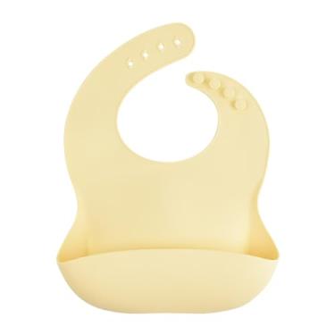 Imagem de Babador ajustável em silicone infantil para bebês e crianças Amarelo